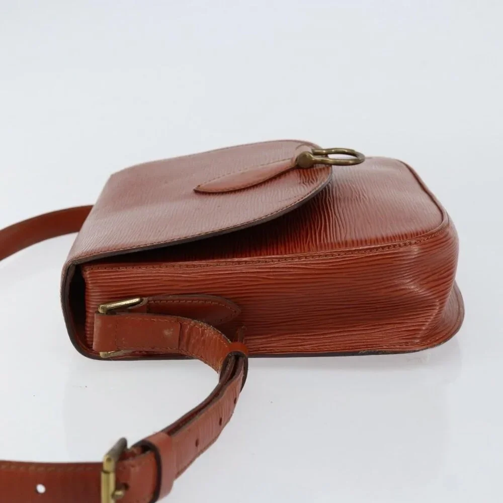 Authentic LOUIS VUITTON Epi Saint Cloud GM Shoulder Bag Brown M52193 LV - Picture 12 of 16